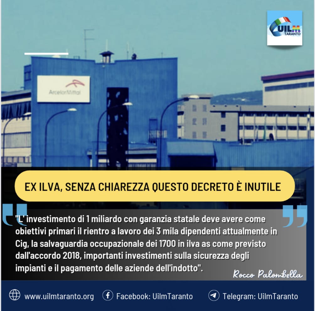 decreto ex ilva inutile